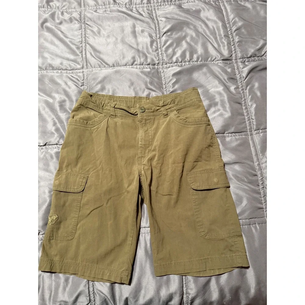 Boy Scouts of America Youth Uniform Shorts Olive Green Cargo Size 14 BSA Hiking